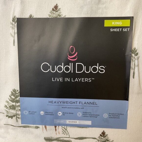 Cuddl Duds King Size Heavyweight Sheet Set Painted Landscape - Picture 3 of 8